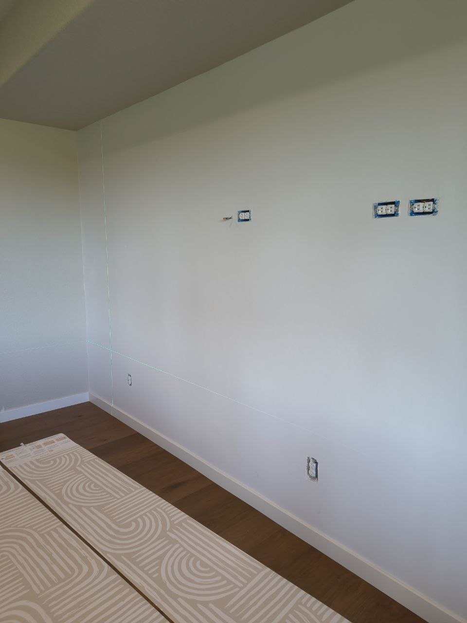 Blank wall surface before wallpaper installation